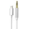 Аудио кабел за музика JH-023, iPhone, Apple lightning(м), 3,5mm JACK(м), бял, 1m