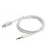 Аудио кабел за музика JH-023, iPhone, Apple lightning(м), 3,5mm JACK(м), бял, 1m