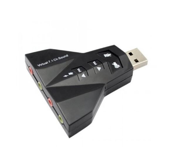 24451-A Звукова външна карта, двойна, JACK 4x3,5mm, USB, 7.1 CH sound