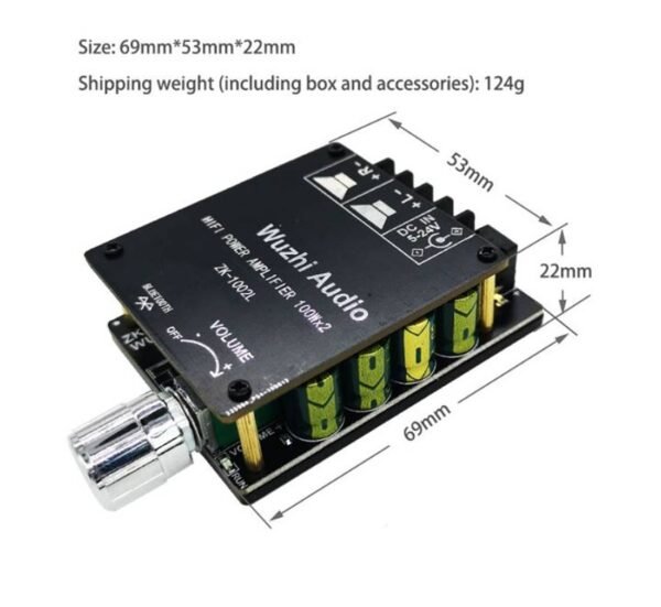 61005-C Платка кит 1002L, за усилвател, блутуут, клас D, 2x100W