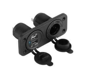 Букси за автомобилна запалка CHR0002, гнездo(ж), 2xUSB, панелни, 12VDC, 24VDC
