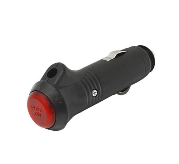 00759-A Автомобилна букса WTY0149, за запалка(м), с бутон, права, Ф20x92mm