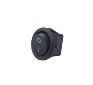 Ключ RS601C, 3pin, 2 положения, черен, 250V, 10A, Ф20mm