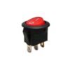 Ключ, 3pin, 2 положения, светещ, червен, 12VDC, 20A, Ф20mm