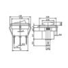 Ключ, 3pin, 2 положения, светещ, червен, 12VDC, 20A, Ф20mm