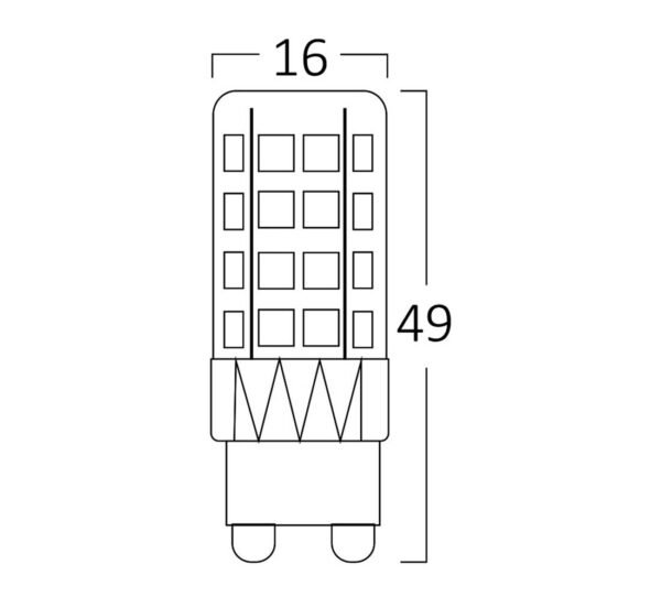 Лампа LED Braytron, клас G, цокъл G9, 220VAC, 5W, 6500K