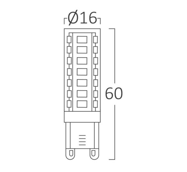 Лампа LED Braytron, клас F, цокъл G9, 220VAC, 6,5W, 4000K