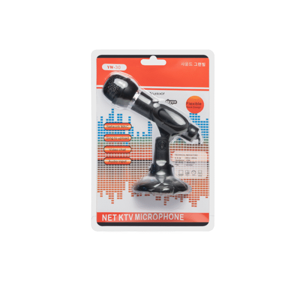 Настолен микрофон YW-30 със стойка за компютър, лаптоп 3,5mm JACK 2m