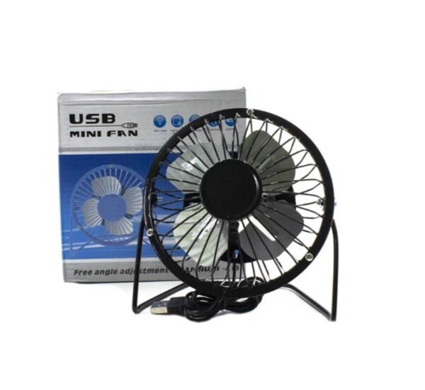 Преносим вентилатор A18, за компютър, метален, поставка, USB