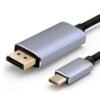 Кабел за телефон към телевизор, компютър, DP(м), TYPE-C(м), ULTRA HD 4K, 1m