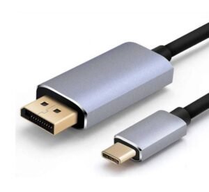 Кабел за телефон към телевизор, компютър, DP(м), TYPE-C(м), ULTRA HD 4K, 1m