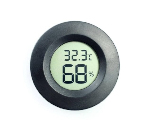 Термометър и влагомер, без сонда, кръгъл, за вграждане, -50°C до 70°C, 10% до 99%, Ф45x15mm