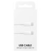 23327-C Кабел Type-C, съвместимо с Samsung, бързо зареждане, силиконов, бял, 1m, 3A, 60W
