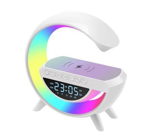 Безжично зарядно BT-3401, тонколона, часовник, зареждане на смартфони, 15W