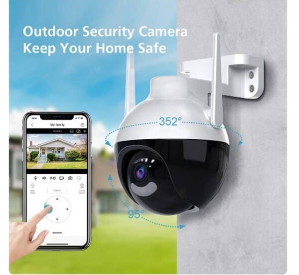 28158-B Куполна камера 2645, видео и аудио наблюдение, Wi-Fi, IP, 6MP, 5G, 1080p, ICSEE
