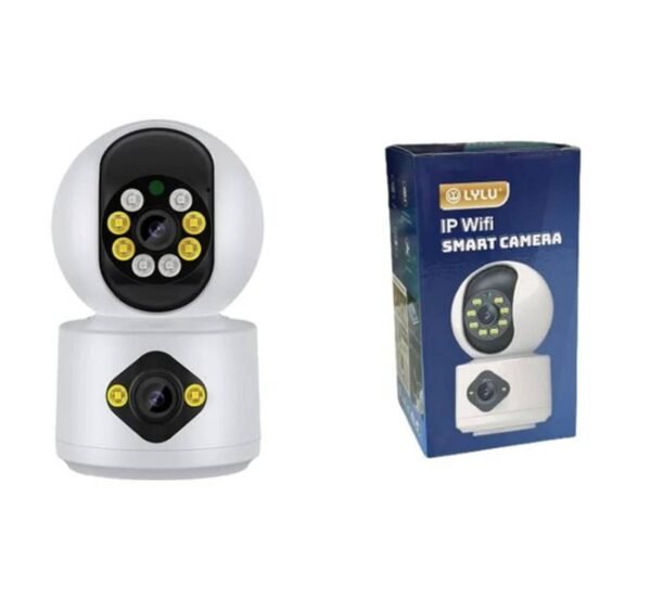 Камера за бебета Lylu, видео и аудио наблюдение, двойна, въртяща, Wi-Fi, 6MP, 1080p, ICSEE