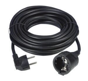 Удължител JY-3024, контакт "шуко", черен, 20m, 220VAC, 16A, 3x1,5mm2