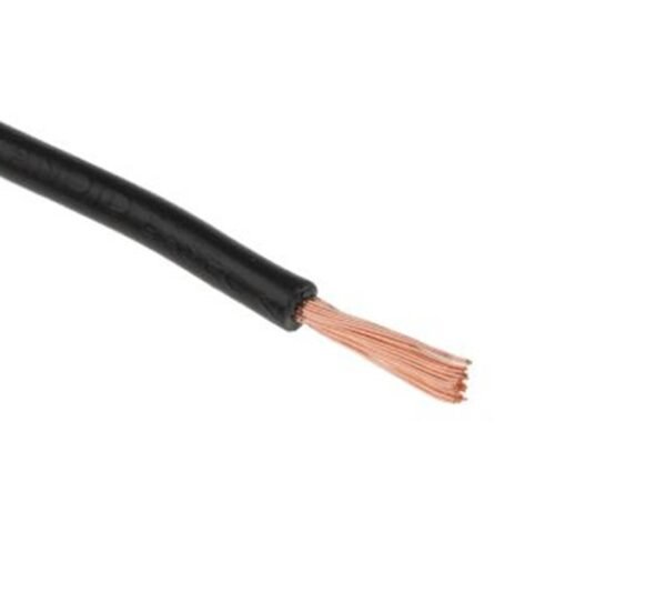 Проводник едножилен, за соларни системи, черен, 10AWG, CCA, 1x6mm2