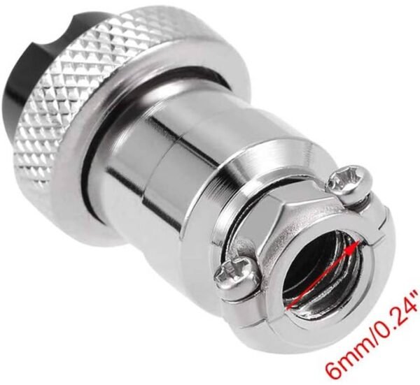 00529-D Букса GX16-5, комплект, метална, 5-ца, м+ж, 48VDC, 240VAC, M16x47mm