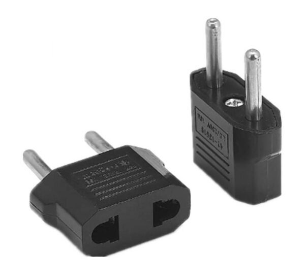 Преходник, EU, Български контакт, Японски, Американски, плосък, черен, 220VAC, 6A