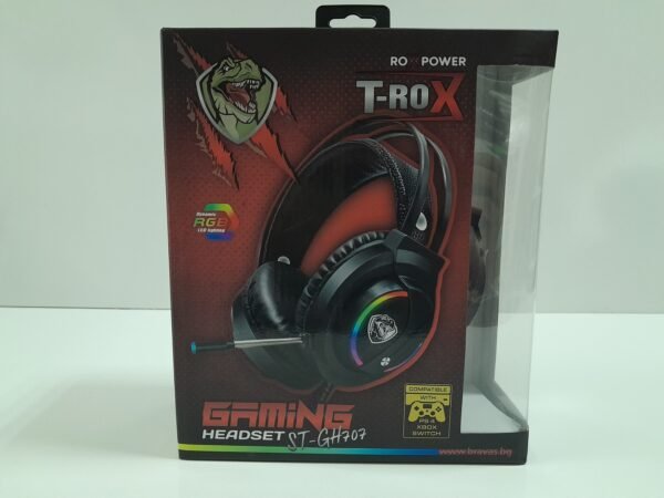 Гейминг слушалки с микрофон Roxpower T-Rox STGH707, RGB