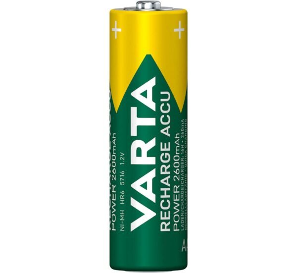 Акумулаторна батерия VARTA, презареждаема, 1,2VDC, 2600mAh, AA, R06, Ni-MH