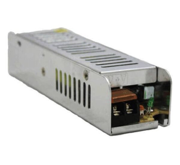 00132-B Адаптер, захранване, метален, слим, LED осветление, камери, -12VDC, +12VDC, 5A, 60W, IP20