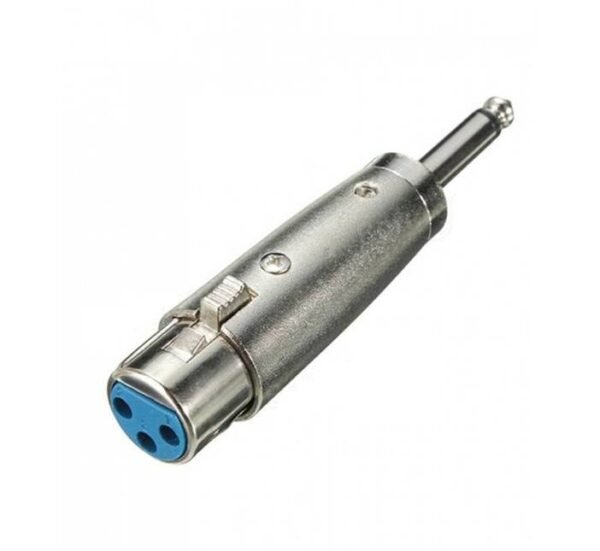 Букса преходна метална MONO 6,3mm JACK(м)/CANON(ж)