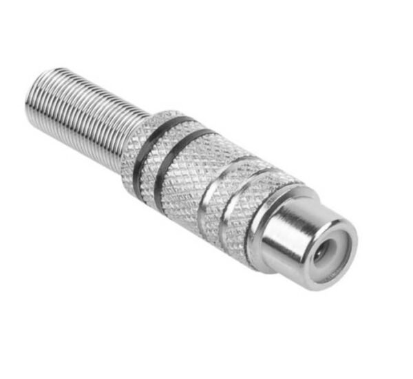 Букса за кабел метална RCA(ж)