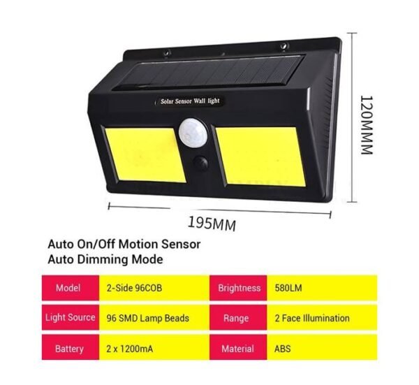 Нощна двойна LED лампа 1626A, фото и инфра червен датчик за движение, 8W, 6500K