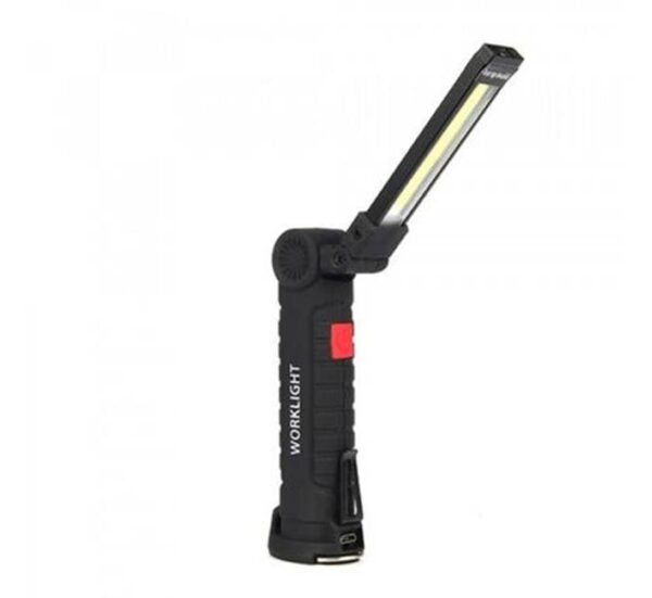 LED фенер W-52, акумулаторна батерия, магнит, стойка, 5W