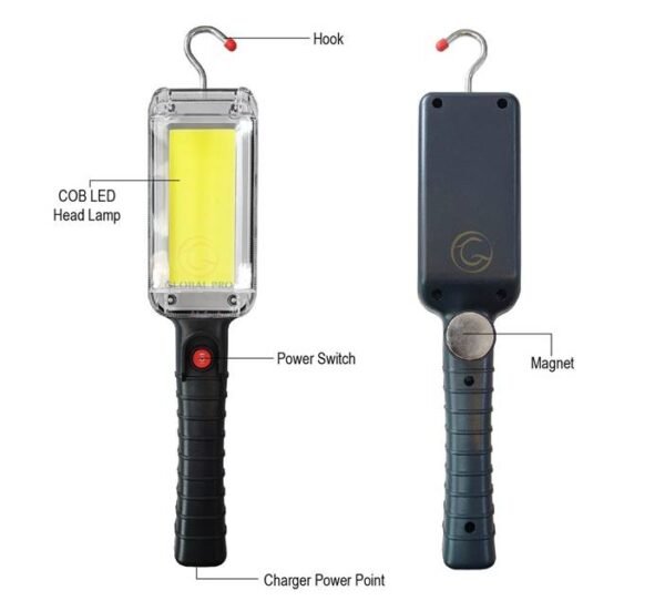 LED фенер ZJ-859, магнит, кука, акумулаторна батерия, 20W