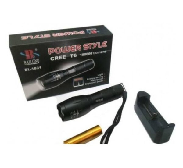 LED фенер BL-1831 с мек спусък за лов и акумулаторна батерия T6 CREE