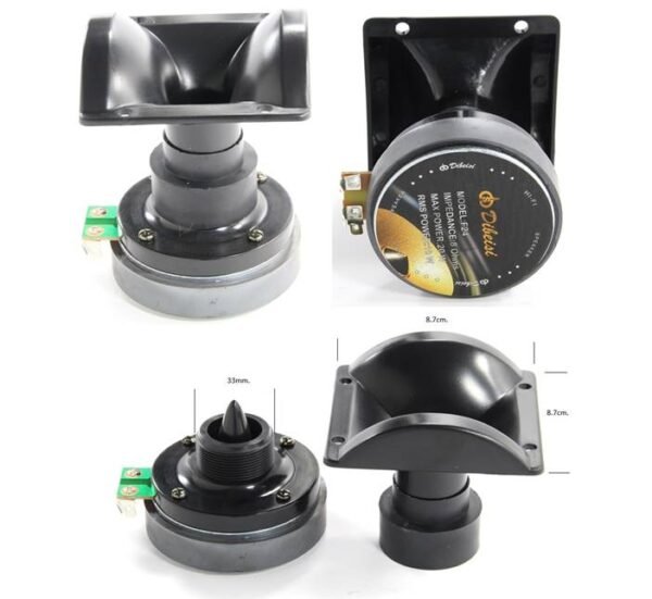 Високочестотен говорител F24, динамичен, пищялка, 30W, 8Ohm, 85x85mm