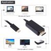 Кабел за телефон към телевизор, компютър, HDMI(м), TYPE-C(м), ULTRA HD 4K, 5m