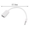 Кабел преходен за микрофон 3,5mm с 3 пръстена JACK(м)/2xJACK(ж) 0,2m