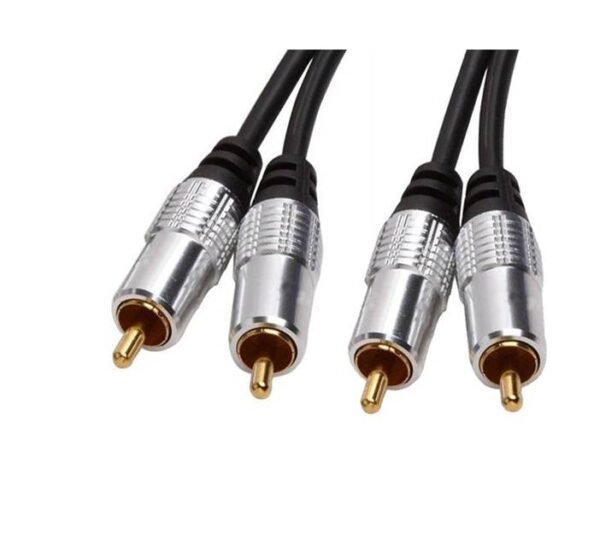 Кабел за аудио, високо качество, управление, STEREO, 2xRCA(м), черен, 1,8m