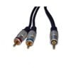 05135-B Кабел за аудио, високо качество, STEREO, 3,5mm JACK(м), 2xRCA(м), черен, 1,8m