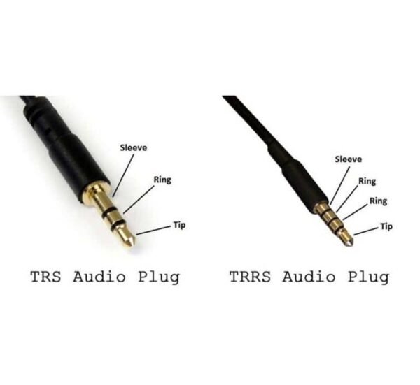 Кабел AUX с микрофон 3,5mm прав JACK(м) с 3 пръстена 1m