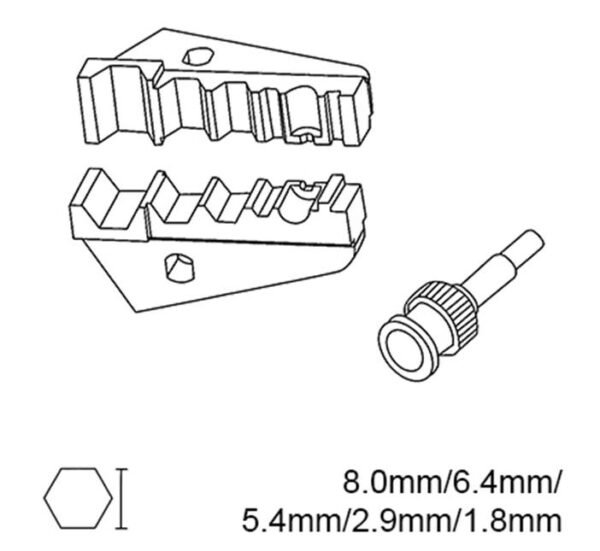 Клещи кербовачни/кримпващи HS-05H за BNC и F-конектори 1,72-8,1mm2