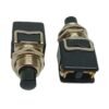 Бутон PBS-13B, незадържащ, НО, черен, 250VAC, 4A, SPST, Ф12mm
