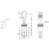 Ключ с лост, 3pin, 2 положения, черен, 12VDC, 20A, Ф12mm