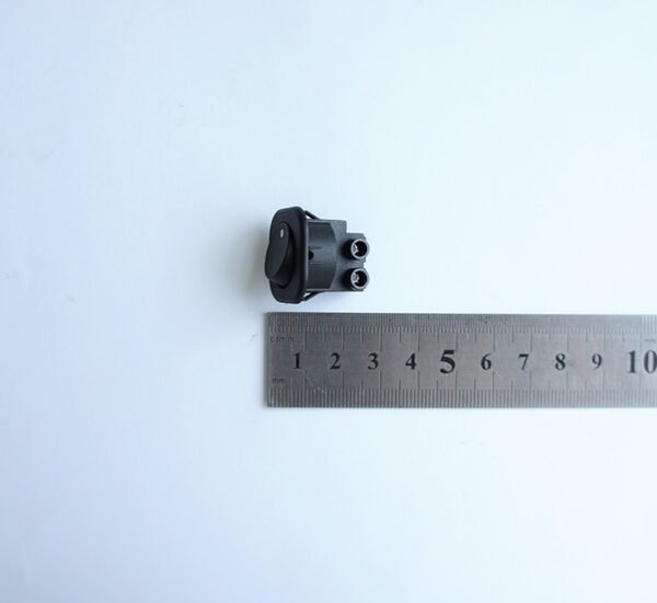 Ключ с клеми, 2pin, 2 положения, черен, 250V, 6A, Ф20mm