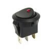 Ключ, 3pin, 2 положения, светещ, червен, 250V, 6A, Ф20mm