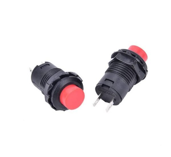 05790-A Бутон DS-428, 2 положения, задържащ, червен, кръгъл, 250VAC, 1,5A, Ф12mm