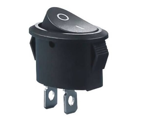 Ключ елипса, 3pin, 2 положения, черен, 250V, 6A, 22x14mm