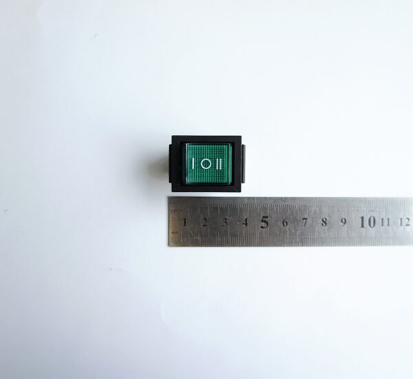 SONY DSC Kлюч, 6pin, 3 положения, светещ, зелен, 250V, 16A, 28x22mm