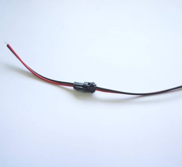Захранващ кабел с контра, комплект мъжки+женски 2pin 0,5m