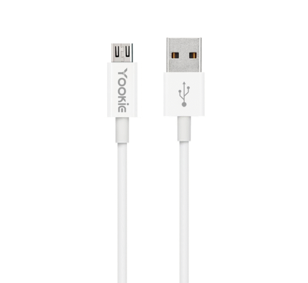 Кабел CB1, бързо зареждане, бял, USB-A(м), MICRO USB(м), 3m