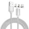 06157-B Кабел 3в1 универсален, магнитен, USB-A(м), USB-C(м), MICRO USB(м), Apple lightning(м), 1m, 2A